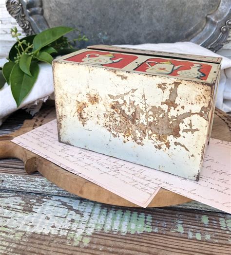 black metal box vintage|vintage metal recipe box.